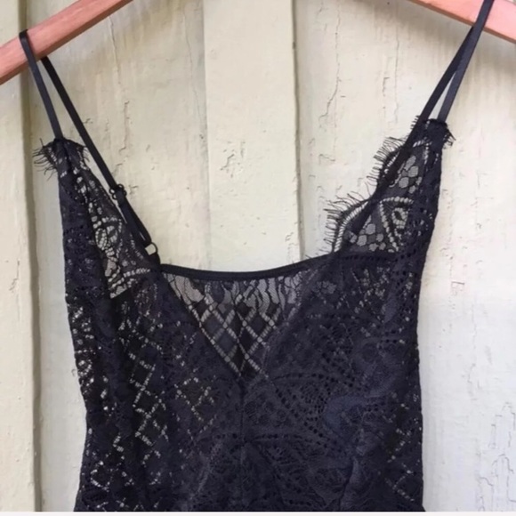 new. black lace fringe teddy - Picture 5 of 10